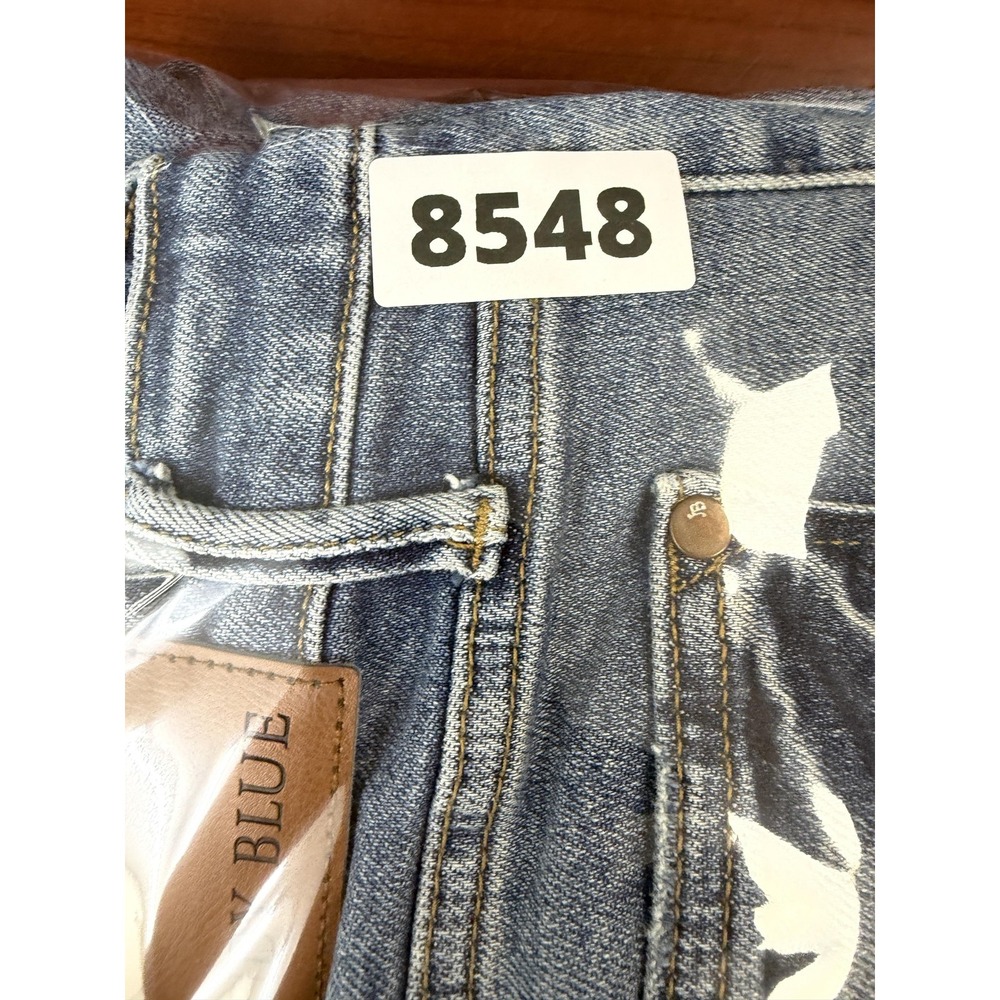 Judy Blue Boyfriend Jeans Womens 15/32 Blue Medium Wash Mid Rise Stretch Denim - Picture 11 of 11